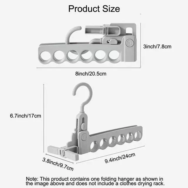 Alt view image 7 of 7 - Folding Clothes Hanger Drying Rack,Travel Essentials for Laundry,Portable and Collapsible with Hook,Essentials for Cruise,Vacation,Camping,RV,Road Trip,Hotel,Business Travel, Student Apartment (Grey)