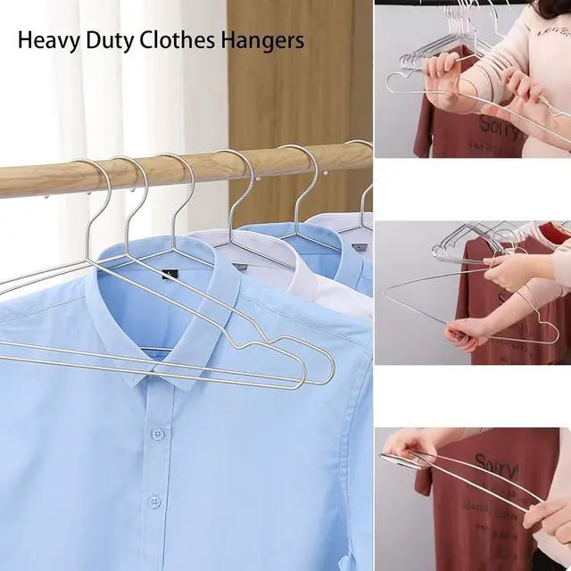 Alt view image 4 of 6 - Wire Hangers 10 Pack Clothes Hangers Heavy Duty Metal Coat Hanger Stainless Steel Thin Hangers 16.5 inch