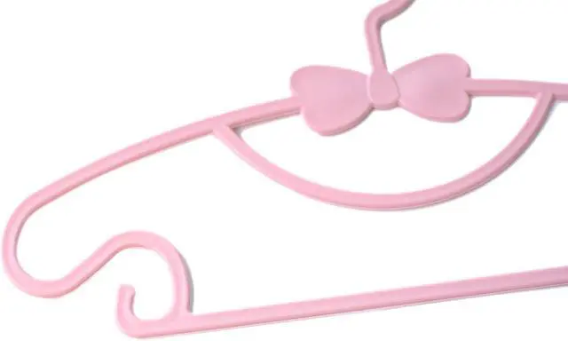 Alt view image 5 of 7 - YYaaloa 10pcs Kids Clothes Hangers - Baby & Toddler Plastic Hangers (Pink, 10pcs)