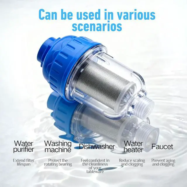 Alt view image 2 of 7 - Hard Water Shower Filters, Showerhead Filters for Filtering Sediment and Other Impurities, High Output Household Tap Water Purifiers for Kitchen Washing Machine Bathrooms