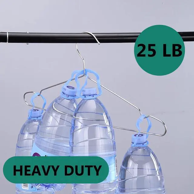 Alt view image 4 of 7 - Hangers 10 Pack Clothes Hanger Strong Heavy Duty Stainless Steel Metal Ultra Thin Space Saving Wire Hangers 16.5in by WYCQKL