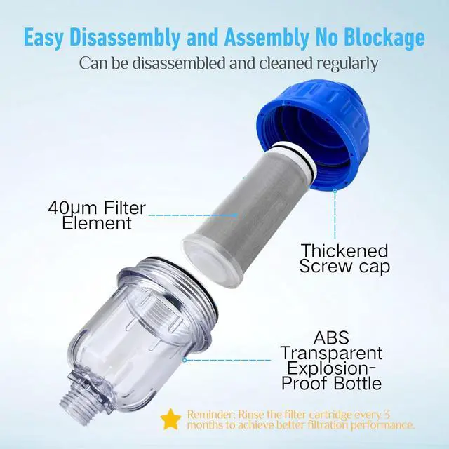 Alt view image 3 of 7 - Hard Water Shower Filters, Showerhead Filters for Filtering Sediment and Other Impurities, High Output Household Tap Water Purifiers for Kitchen Washing Machine Bathrooms