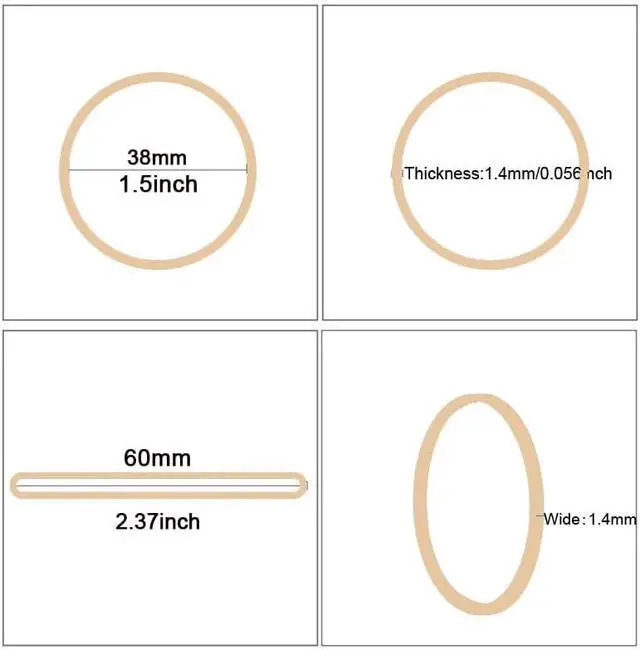 Alt view image 4 of 5 - AIWOQI Rubber Bands Size16 Elastic Rubber Band #16 Light brown 600Pcs rubber bands office supplies File Folders Litter Box