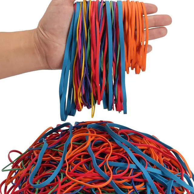 Alt view image 2 of 6 - Rubber Bands Assorted Sizes Large 0.5lb Size117A #117B, 8in, 4-4/5" x 1/8" | Heavy Duty Elastic Bands Tactical Rubber Band for Office Supplies Balloon Arch Trash Cans File Folders