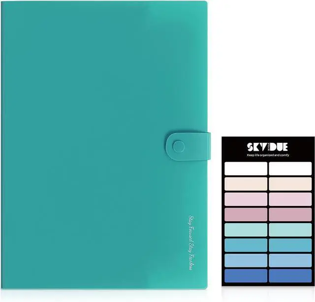 Alt view image 2 of 7 - SKYDUE 7-Pocket Expanding File Folder, Accordion Document Organizer | Professional Portable Paper Receipt Holder with Labels for Office Home Business, Letter/A4 Size Green