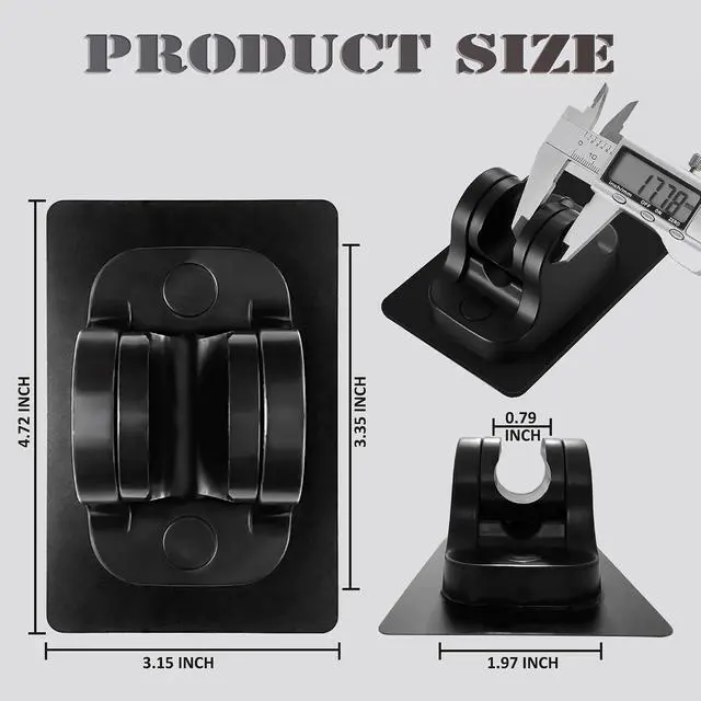 Alt view image 2 of 7 - Wall Mount Strong Adhesive Shower Holder 2 Pack Large Self-Adhesive Shower Bracket for Handheld Shower Head for Bathroom