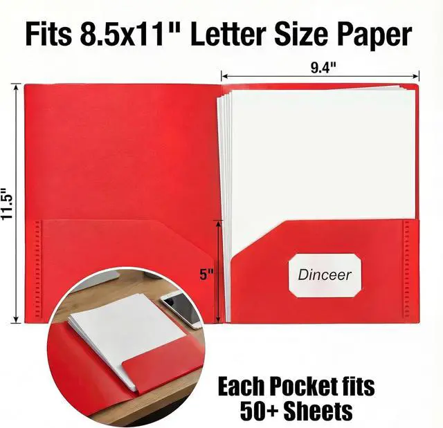 Alt view image 2 of 7 - 7 Pack Heavy Duty Plastic 2 Pocket Folders, No Prongs, Letter Size, Dinceer | heavy-duty plastic folders with 2 pockets, no prongs, letter-size fit, and assorted colors for easy organization.