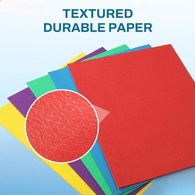 Alt view image 3 of 7 - SUNEE Folders with Pockets, 5 Pack Paper Folders with Pockets, Pocket Folders Fit Letter Size Paper, 5 Assorted Colors for Office, Home, Business, School Supplies