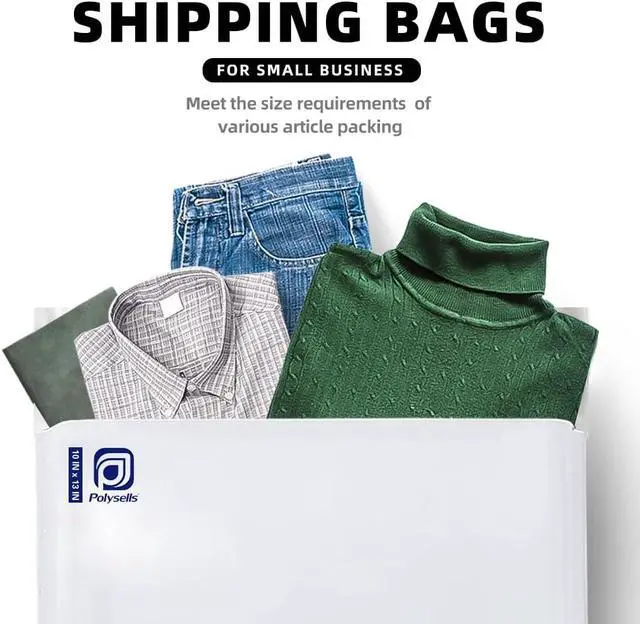Alt view image 7 of 7 - POLYSELLS 10x13 White Poly Mailers 100 Pack Self Seal Shipping Bags | Waterproof tear resistant opaque mailing envelopes for clothing apparel accessories ecommerce sellers for small business