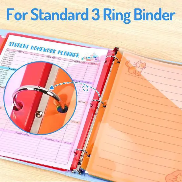 Alt view image 6 of 6 - Forvencer 5 Count Dividers with Pockets, 5 Tabs Dividers for 3 Ring Binder | Binder with Pockets, Subject Divider with Pocket, Premium Quality Notebook Divider with Pocket, Purple, 1 Set