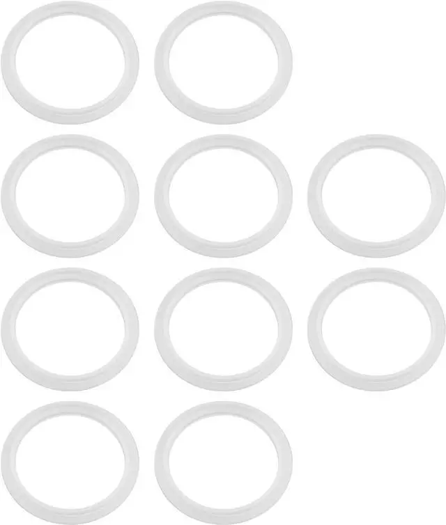 Main image of ECSiNG 10PCS O-Rings Bath Plug Seal Ring Transparent Silicone Sealing Gasket Pop Up Basin Waste Seal for Push-Up Pop Up Sink Drain Plug Basin Plug 34mm ID 43mm OD