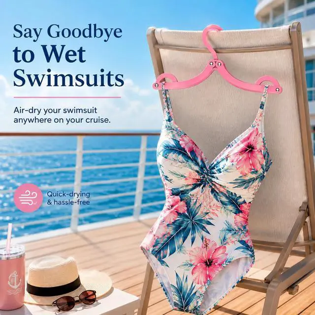 Alt view image 5 of 7 - 10 Pcs Travel Hangers Cruise Ship Essentials Accessories Portable Folding Clothes Hanger Foldable Drying Rack