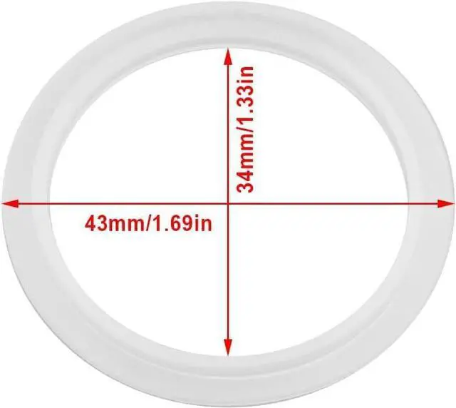 Alt view image 4 of 7 - ECSiNG 10PCS O-Rings Bath Plug Seal Ring Transparent Silicone Sealing Gasket Pop Up Basin Waste Seal for Push-Up Pop Up Sink Drain Plug Basin Plug 34mm ID 43mm OD
