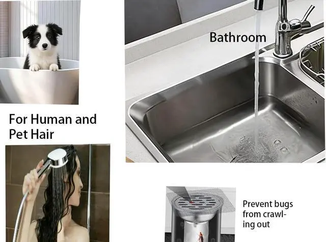 Alt view image 3 of 5 - 100 PCS Disposable Shower Drain Hair Catcher Disposable Mesh Adhesive Drain Covers Sticker Drain Stickers to Catch Hair for Bath & Tub Sink Shower Drain Mesh Cover for Human & Pet Hair