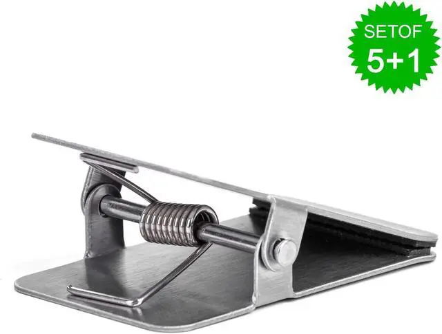 Alt view image 4 of 7 - BURLIHOME Stainless Steel Chip Clips,2.48" Heavy Duty Clip,5 Pcs + 1 Pcs | Smooth Surface for Marker Labels, Upright Display, Office/Kitchen/School Organization, Strong Grip for Paper/Food Bag/Photos