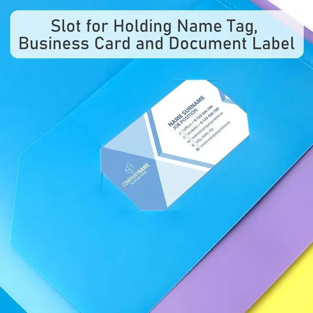 Alt view image 5 of 7 - Timart 2-Pocket Folders, Plastic Folders with Pockets 3 Hole Punched-6 Pack | Heavy Duty Plastic, for 3 Ring Binder, Fit Letter Size, Folders for School Office