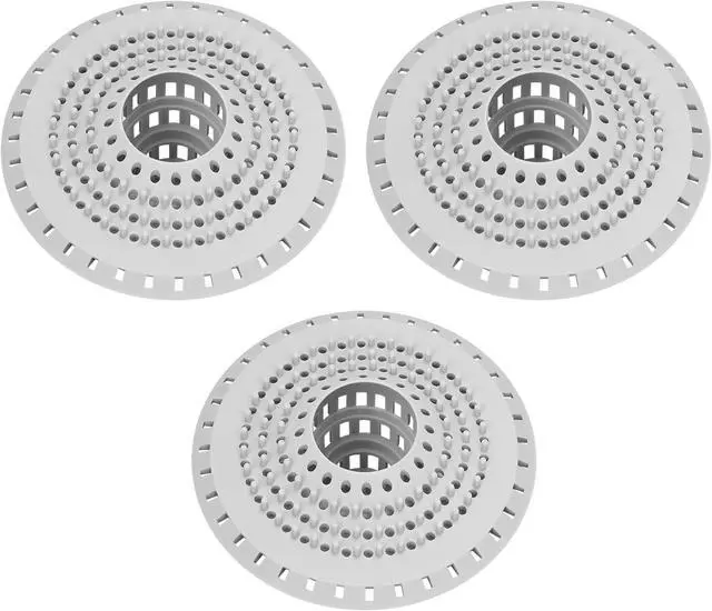 Alt view image 7 of 7 - Bathtub Drain Hair Catcher, 3-Pack Silicone Foldable Drain Catcher for Bathtub, Kitchen Sink, Sink, and Regular Shower
