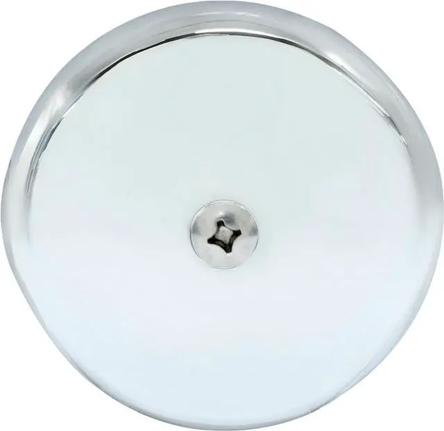 Alt view image 2 of 5 - Chrome Single Hole Bathtub Drain Overflow Face Plate, 1 Pack | Single Hole Overflow Plate, With Screws, Tub Drain Cover, For Bathroom Household
