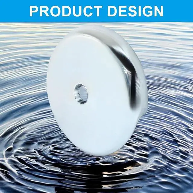 Alt view image 5 of 5 - Chrome Single Hole Bathtub Drain Overflow Face Plate, 1 Pack | Single Hole Overflow Plate, With Screws, Tub Drain Cover, For Bathroom Household