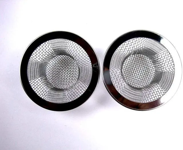 Alt view image 3 of 7 - 2pcs Metal Sink Strainer Bathtub Drain Hole Hair Catcher Drain Hole Filter Trap