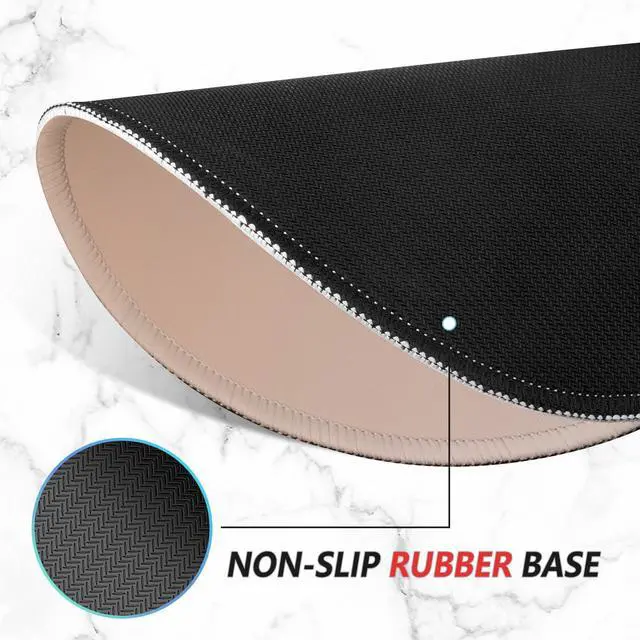 Alt view image 4 of 7 - ITNRSIIET Mouse Pad Non-Slip Rubber Base Smooth Surface Stitched Edges Waterproof Durable Compatible with All Mice for Office & Gaming, Desk Accessory, Diameter 8.7 inch, Camel