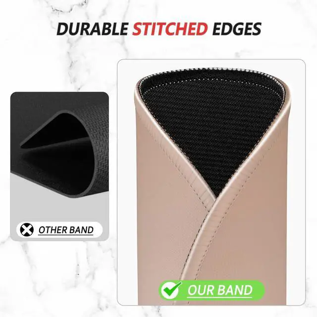 Alt view image 5 of 7 - ITNRSIIET Mouse Pad Non-Slip Rubber Base Smooth Surface Stitched Edges Waterproof Durable Compatible with All Mice for Office & Gaming, Desk Accessory, Diameter 8.7 inch, Camel