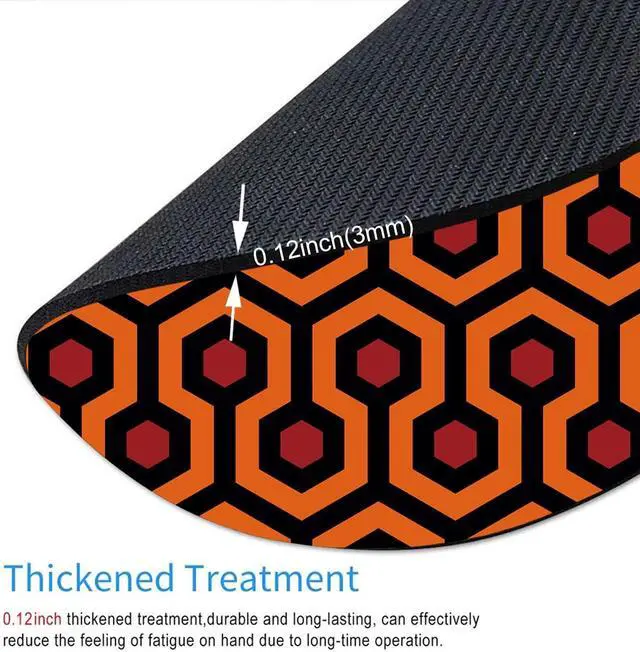 Alt view image 4 of 6 - Round Mouse Pad, The Shining Carpet Pattern Customized Premium-Textured Mouse Mat,Washable Mousepads with Cloth, Non-Slip Rubber Base Small Mousepad, 7.9×7.9×0.12 inches