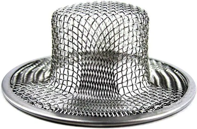 Alt view image 4 of 7 - 2pcs Metal Sink Strainer Bathtub Drain Hole Hair Catcher Drain Hole Filter Trap