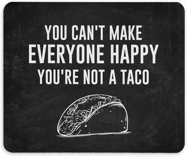 Main image of TNUW Funny Cute Taco Mouse Pad, 9.4 x 7.8 inch, Non-Slip Rubber Mat for Desk Decor, Taco Office Supplies Gift for Women, Mouse Pad for Work