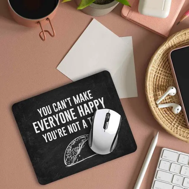 Alt view image 3 of 7 - TNUW Funny Cute Taco Mouse Pad, 9.4 x 7.8 inch, Non-Slip Rubber Mat for Desk Decor, Taco Office Supplies Gift for Women, Mouse Pad for Work