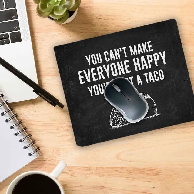 Alt view image 5 of 7 - TNUW Funny Cute Taco Mouse Pad, 9.4 x 7.8 inch, Non-Slip Rubber Mat for Desk Decor, Taco Office Supplies Gift for Women, Mouse Pad for Work