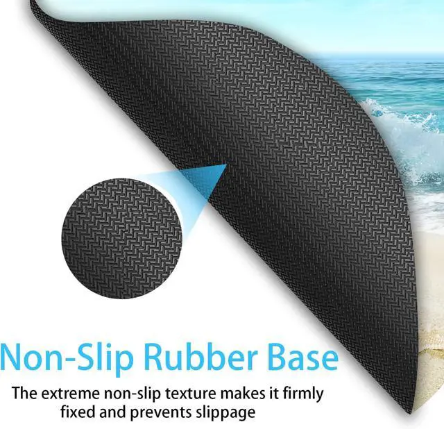 Alt view image 6 of 7 - Small Mouse PadMini Mouse Pad 6 x 7 Inchfor Laptop Keyboard Tray Wireless Mouse Home Office Travelwith Non-Slip Rubber Base, Waterproof Mouse MatBeach Shells