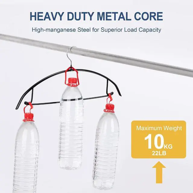 Alt view image 5 of 7 - Sweater Hangers No Shoulder Bump, Non-Slip Rubber & Rust-Free Metal | Heavy Duty and Ergonomic Curved for Closet Clothes like Suits Coats Pants Dresses or Shirts, Set of 5, Black Coated