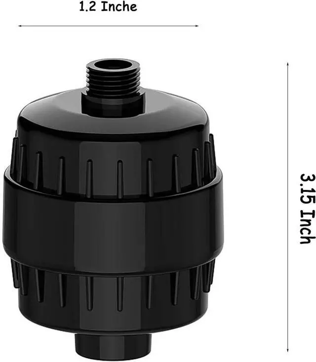 Alt view image 2 of 7 - Black High Output Shower Filter 99% Remove Shower Head Filter for Hard Water, Heavy Metals, Chlorine and Harmful Substance, Improve Your Skin And Hair