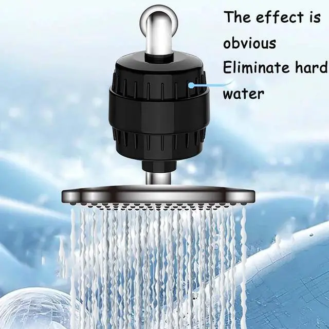 Alt view image 5 of 7 - Black High Output Shower Filter 99% Remove Shower Head Filter for Hard Water, Heavy Metals, Chlorine and Harmful Substance, Improve Your Skin And Hair