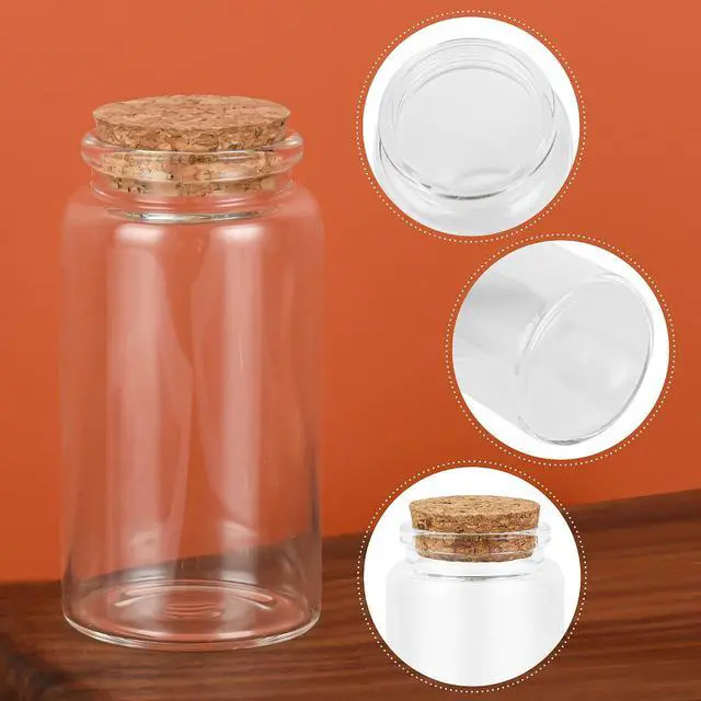 Alt view image 3 of 7 - 3PC100ML Empty Glass Jars with Cork Stoppers for DIY Art Crafts Projects Decoration Party Supplies and Wedding Party Favors for DIY Art Crafts Projects Decoration Party Supplies Wedding