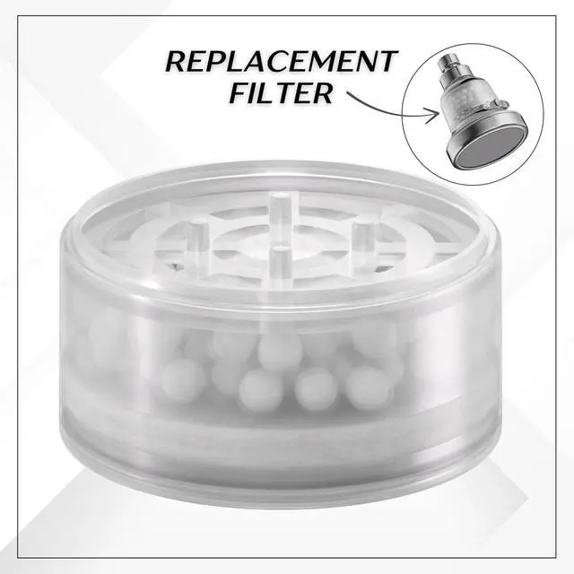 Alt view image 2 of 5 - Replacement Filter for The Clearly Pure Shower Head - Dechlorinating Shower Filter and Reduces Dissolved Solids - Helps Dry Hair and Itchy Skin - Barclay's Buys