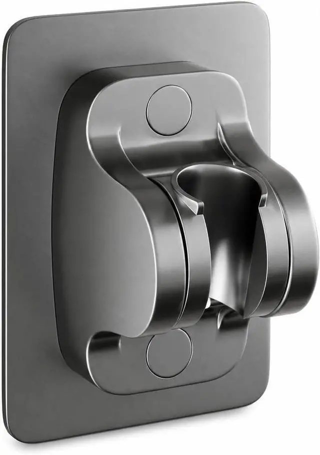 Main image of Adhesive Shower Head Holder, Adjustable Handheld Shower Mount | Adjustable Shower Mount: Flexible angle design lets you adjust handheld shower direction for a comfortable shower experience.