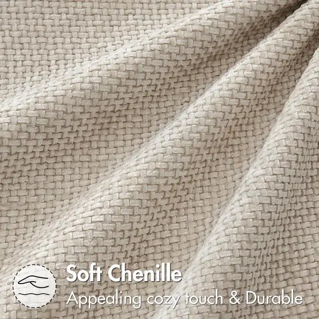Alt view image 6 of 7 - MIULEE Decorative Couch Throw Pillow Covers 18x18 Inch Neutral Beige 2 Pack | Modern Boho Accent, Soft Chenille Pillow Covers, Farmhouse Cushion Cases for Home Decor Bed Sofa Living Room