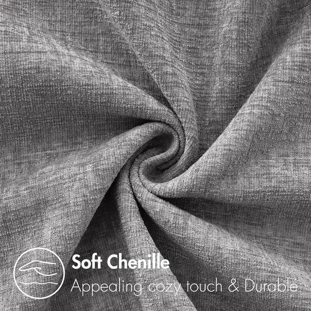 Alt view image 2 of 6 - MIULEE Soft Chenille Throw Pillow Covers Dark Gray 18x18 Inch Pack of 2 | Modern Home Decor, Classic Decorative Pillows, Solid Dyed Cases, Boho Couch Cushion Covers for Sofa Bed Living Room