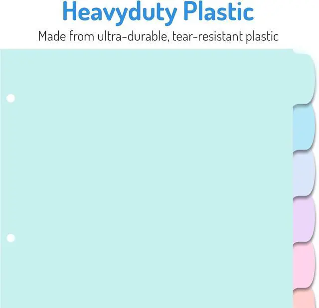 Alt view image 3 of 7 - Forvencer 8-Tab Binder Dividers with Tabs, 2 Sets Write&Erase Dividers | Dividers for 3 Ring Binder, Durable Binder Tabs for Organizers, 3 Ring Binder Dividers with Tabs for School Office, Pastels