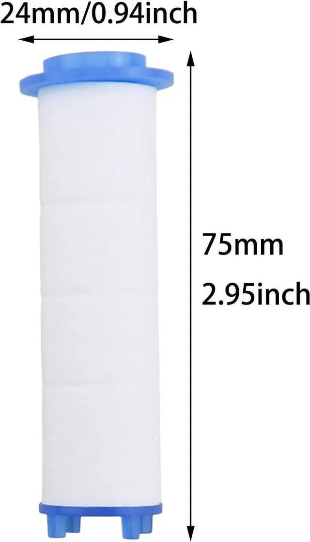Alt view image 2 of 5 - 10PCS 2.95x0.94 inch Shower Head Filter Drivese PP Cotton Replacement Cartridge for Handheld Showerheads