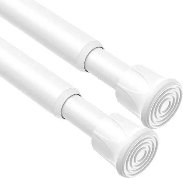 Main image of AIZESI Spring Tension Curtain Rods Short Tension Rod (White,28" to 48"-2Pcs)