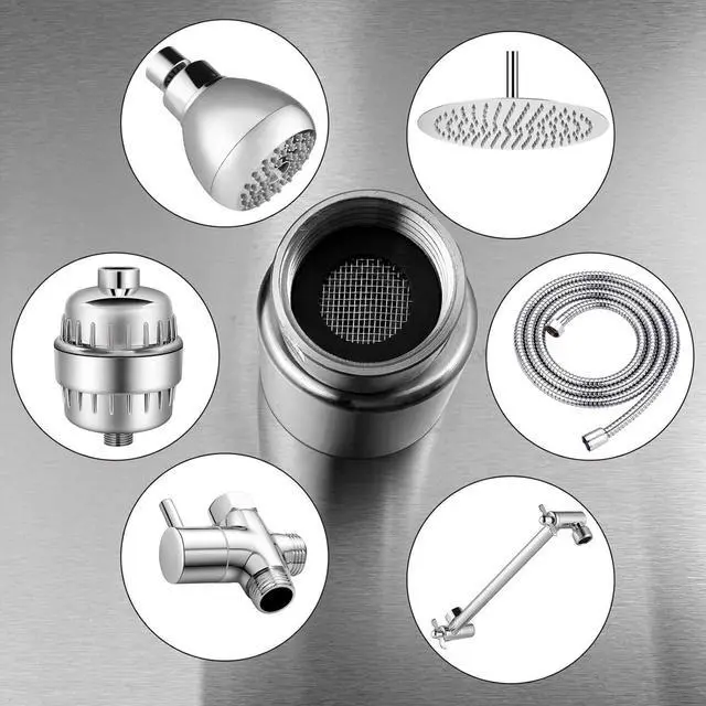 Alt view image 6 of 7 - 6 Pack Shower Filter Gasket + 6 Pack Rubber Washer, 3/4" for 1/2" Fixed Shower Head/Handheld Shower Hose Connector, Creates A Seal to Prevent Leakage