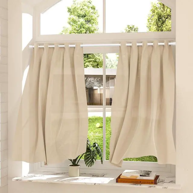 Alt view image 7 of 7 - AIZESI Spring Tension Curtain Rods Short Tension Rod (White,28" to 48"-2Pcs)