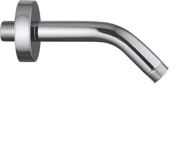 Main image of Shower Arm with Flange +Tape,Stainless Steel Shower Head Extension Arm,Wall-Mounted for Fixed Shower Head,6 Inch Chrome