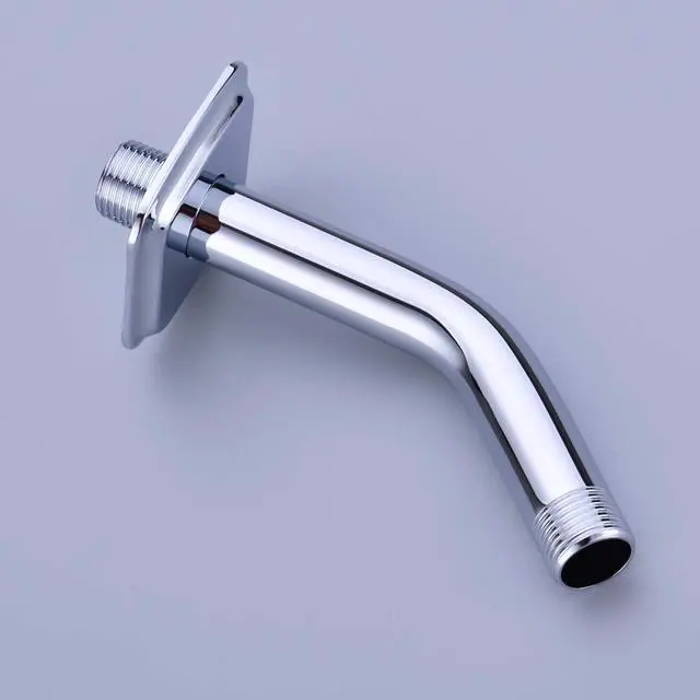 Alt view image 5 of 6 - TRUSTMI Angled Shower Arm with Flange, 6-Inch Wall Mount Extension for Shower Head, Chrome