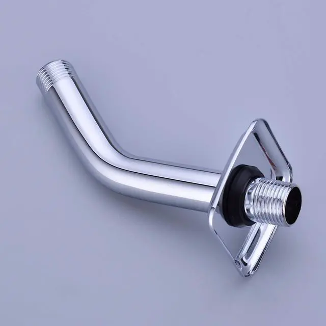 Alt view image 3 of 6 - TRUSTMI Angled Shower Arm with Flange, 6-Inch Wall Mount Extension for Shower Head, Chrome