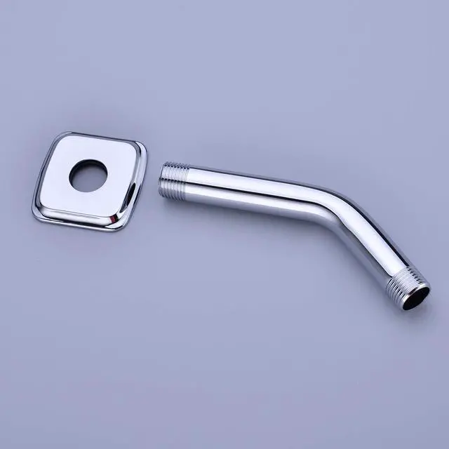 Alt view image 6 of 6 - TRUSTMI Angled Shower Arm with Flange, 6-Inch Wall Mount Extension for Shower Head, Chrome