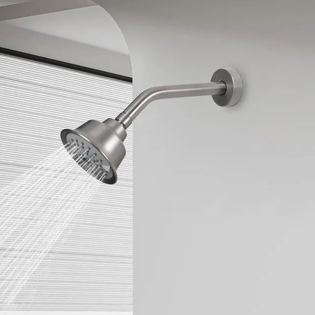 Alt view image 2 of 7 - Shower Arm,8 Inch Stainless Steel Wall-Mounted Shower Head Arm,Brushed Nickel,6Z2MK
